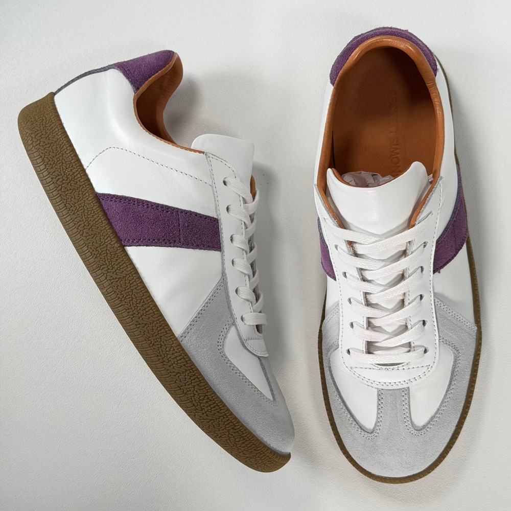 Beckett Simonon Morgen Trainers Sneakers Womens 7 White Purple Gum Leather